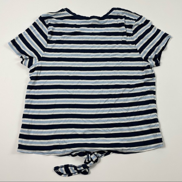 5/$25 Ribbed Striped Knot Front Top - Picture 3 of 3